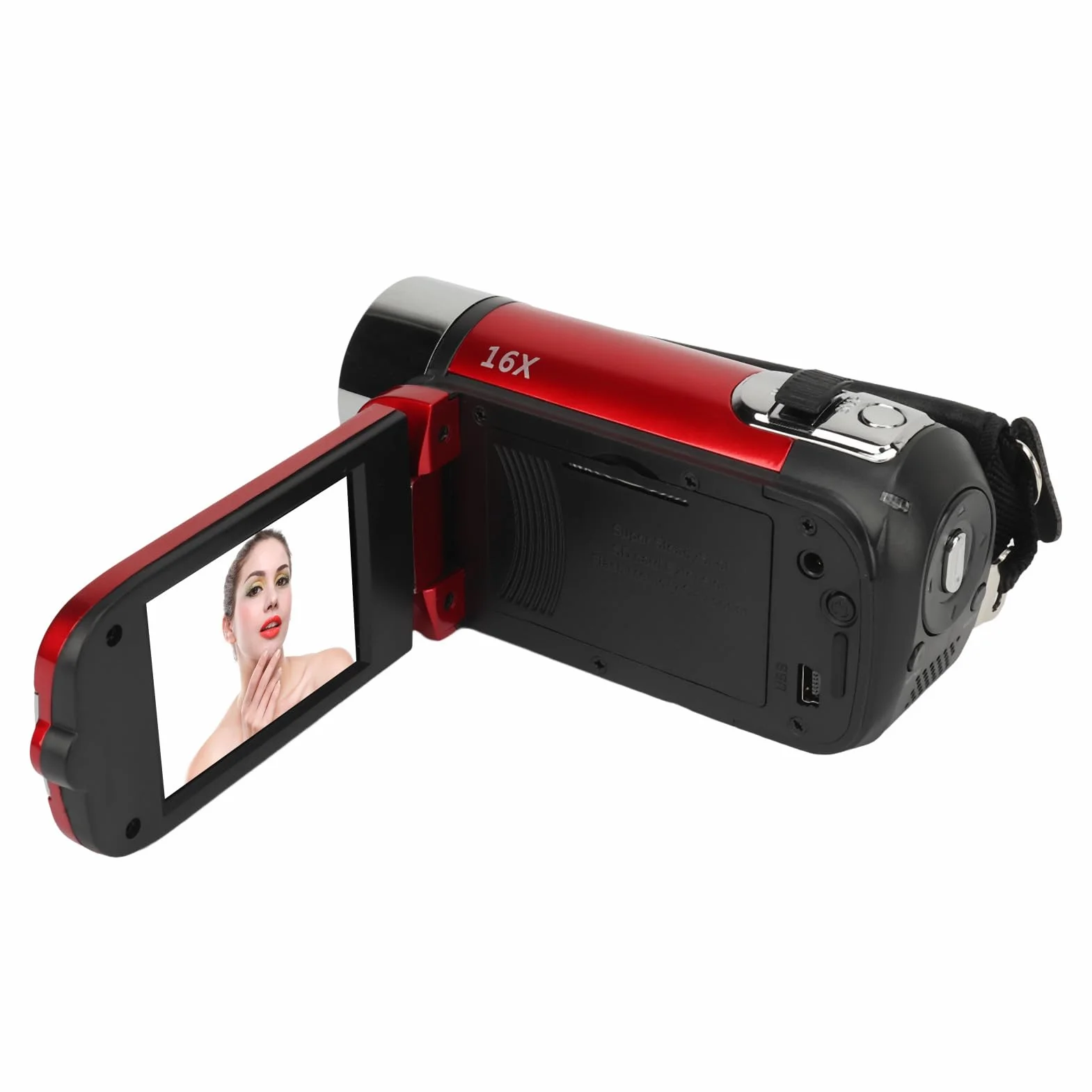 Appareil Photo Compact, Appareil Photo Vintage, Caméra Vidéo, Appareil Photo Numérique 1080P 16MP, Caméscope à écran Rotatif de 2,4 Pouces, Zoom 16X, Enregistreur Vidéo HD avec