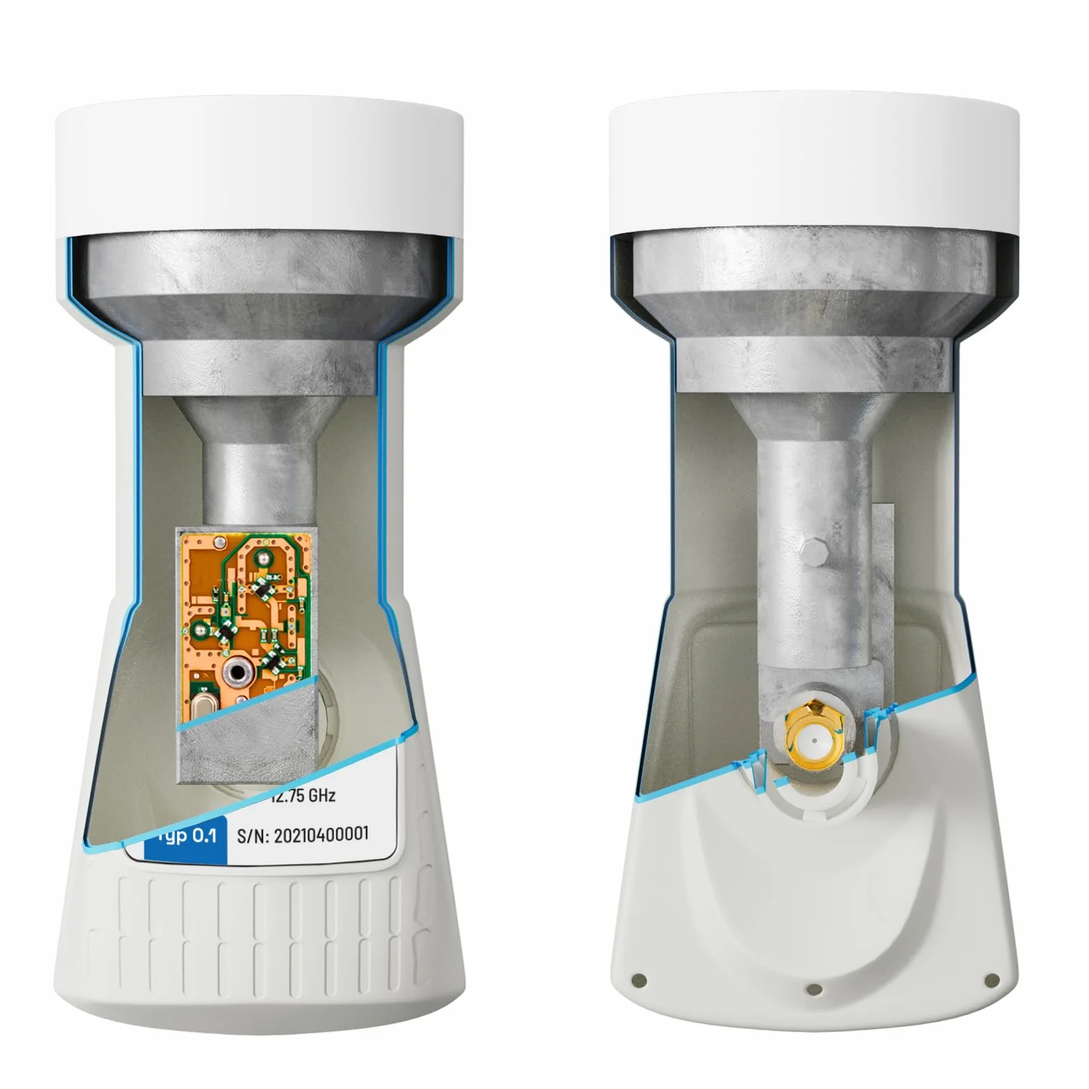 LNB LNC Full HD TV 3D Kit avec prise F dorée HB DIGITAL