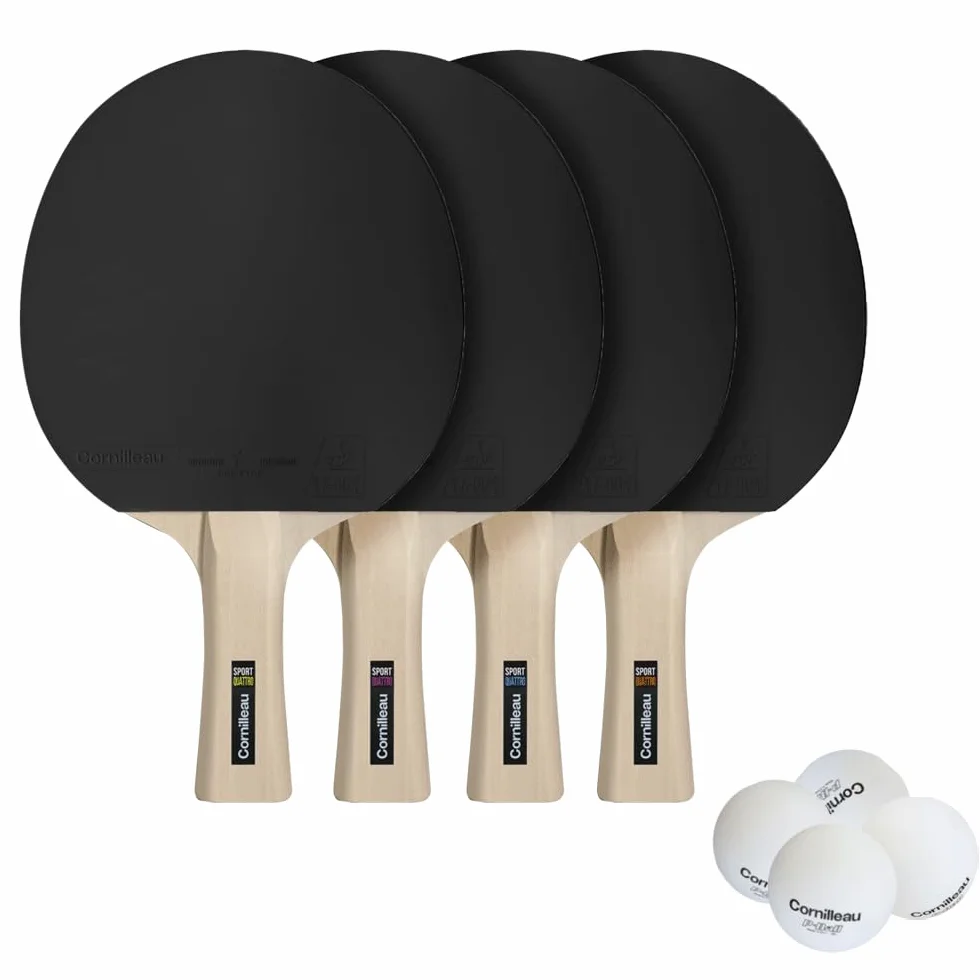 Cornilleau Raquette de Tennis de Table Sport Pack Quattro Noir