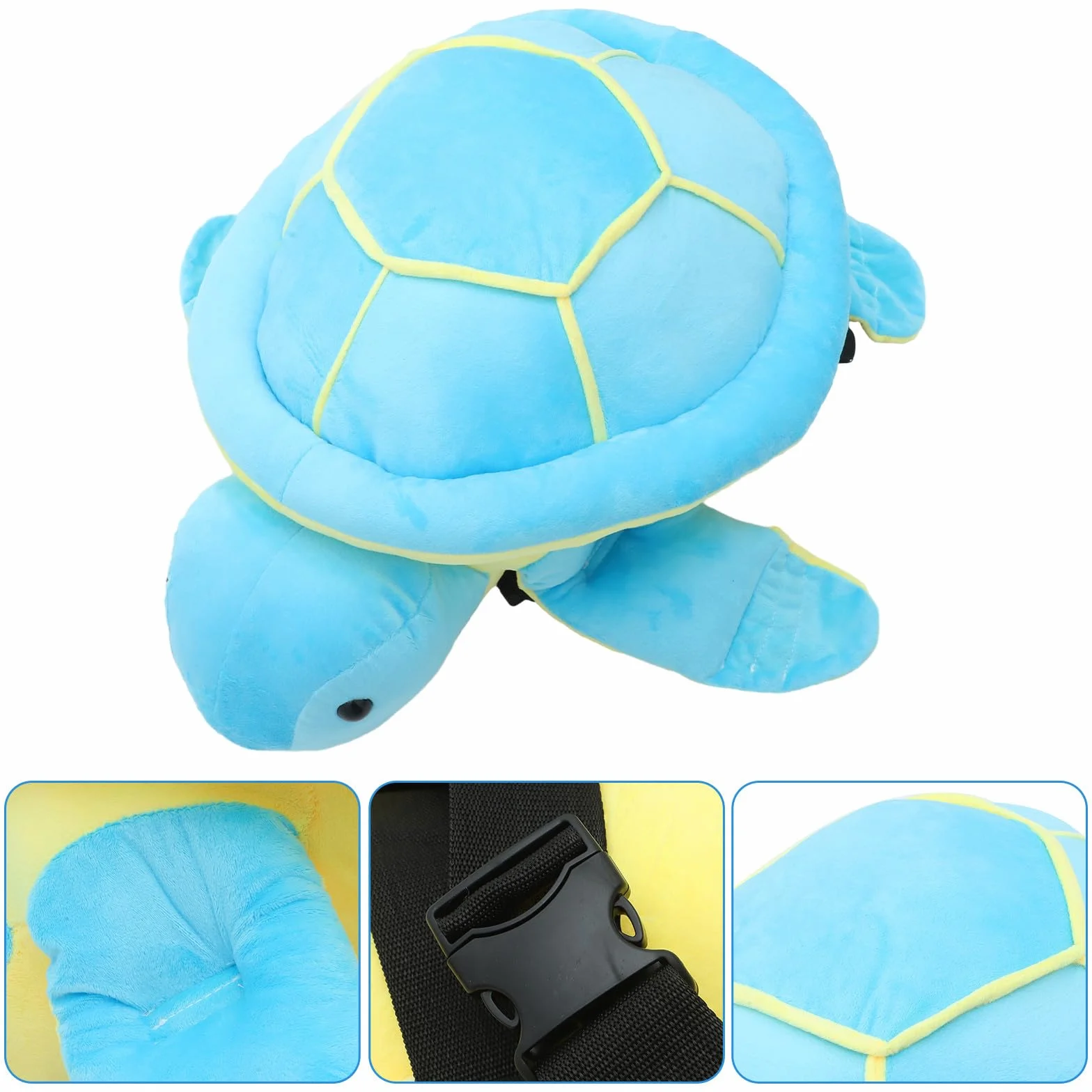 Coussin de Protection des Hanches en Peluche Motif Tortue Bleu, Adulte 100-200 Kg, Ski et Roller