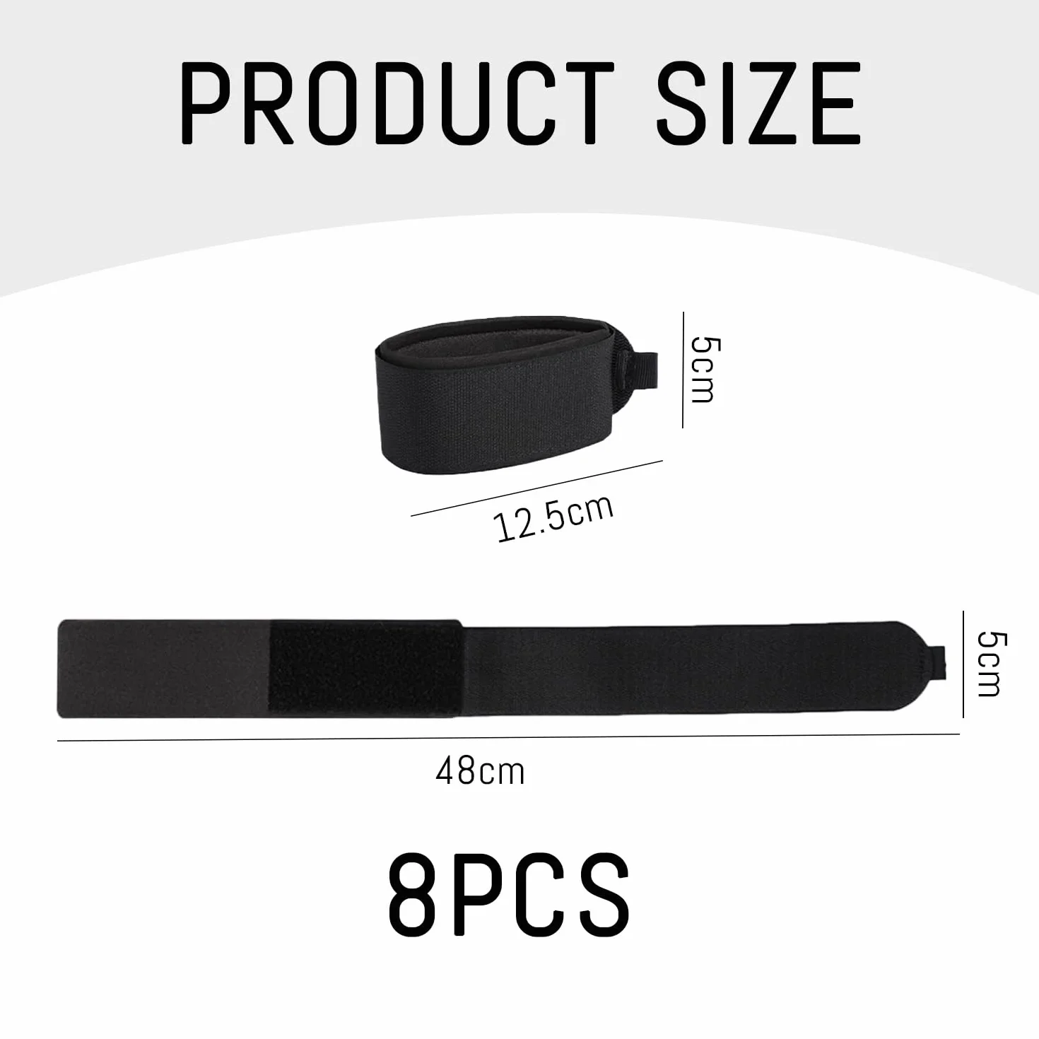 Sangles de Ski 8 Pièces, Fixation Snowboard, Nylon, Élastiques, Réglables