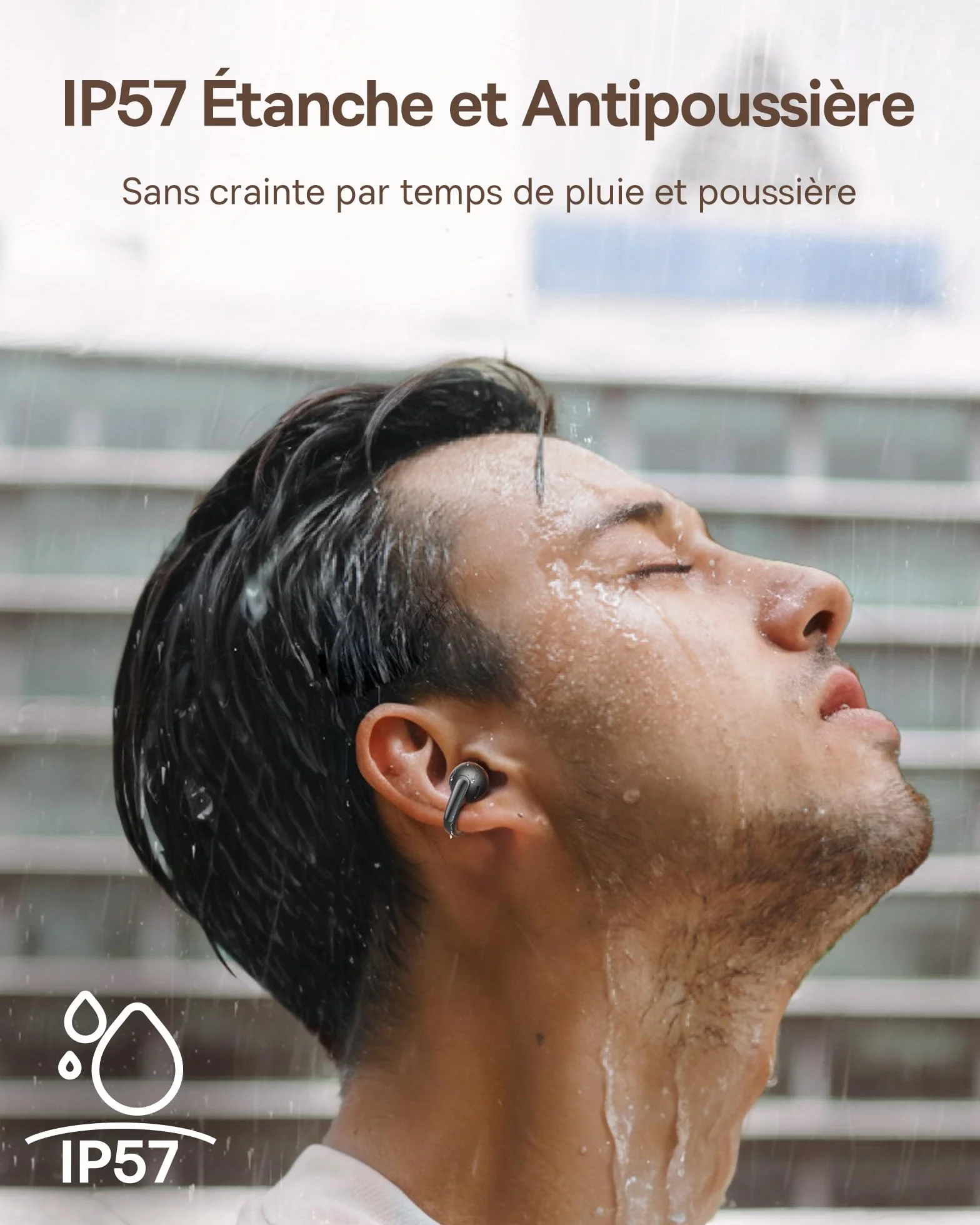 Baseus Bowie MC1 Casque Ouvert, Ecouteur Conduction Osseuse avec Son Impressionnant, Renforcement des Basses Adaptatif, Bluetooth 5.4, Réduction du Bruit Lors des Appels, IP57, Autonomie de 40h