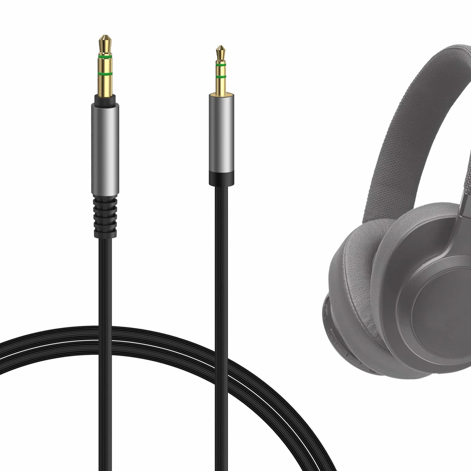 GEEKRIA Câble audio compatible avec JBL 770NC/760NC, Live 660NC/500BT, casques Synchros S700/S500/E50BT, de 2,5 mm à 3,5 mm, cordon stéréo de rechange (4 ft/1,2 m)