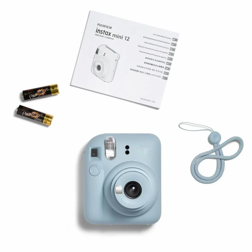 Fujifilm Instax Mini 12 Appareil Photo instantané avec Pack de 40 pellicules – Bleu Pastel