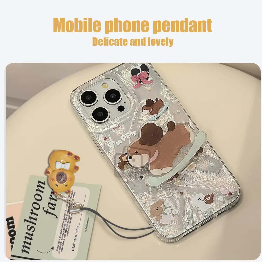 Capybara Pendentif Téléphone Portable Breloques Porte Clé Chaîne Lanière