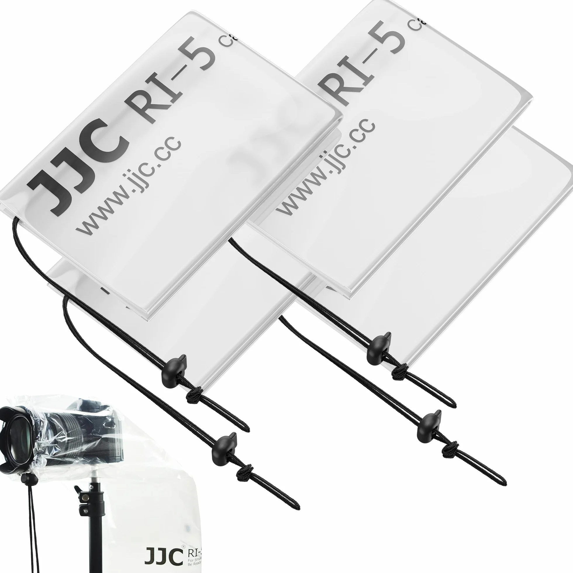 JJC Lot de 4 Housses de Protection Contre la Pluie pour appareils Photo Reflex numériques Canon Nikon et Autres appareils Photo Reflex numériques avec Objectif - Type A