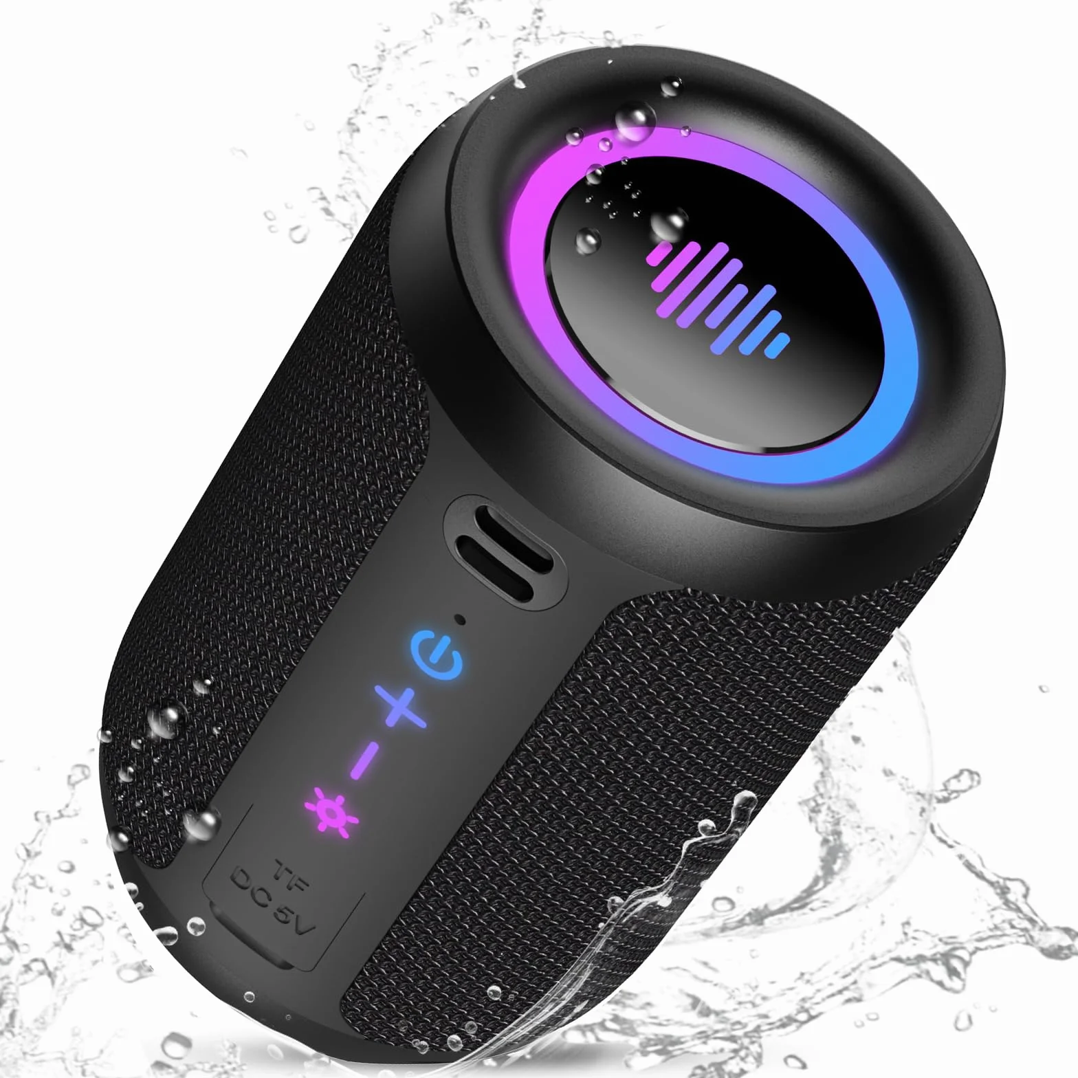 Enceinte Bluetooth 15W Puissante Bluetooth 5.4 IPX7 Autonomie 12 Heures Stéréo
