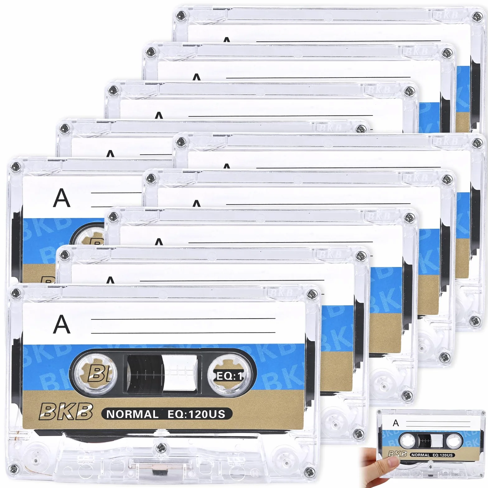 Bandes vierges pour microcassettes: 10 pièces Audio Cassette Tapes, 60 minutes d'enregistrement, parfait pour les conférences et les séminaires - Enregistrement audio de haute qualité avec