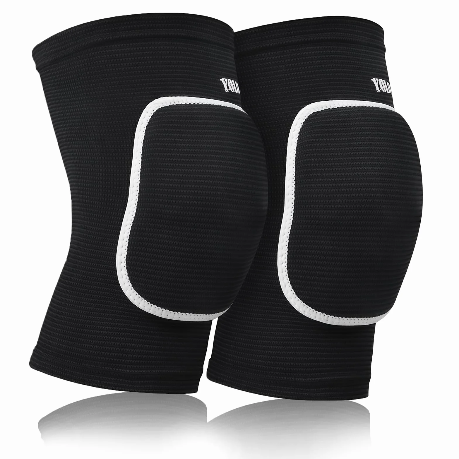 Genouillères de Protection Sport, Épais Antidérapant, pour Handball Basketball Course à Pied, Noir, Lot de 2