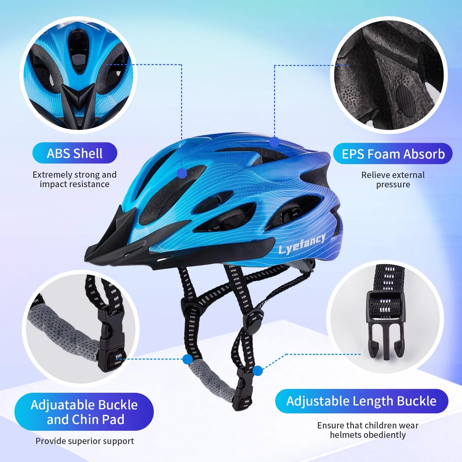 Casque vélo enfant 3-11 ans réglable 48-55 cm visière vélo scooter