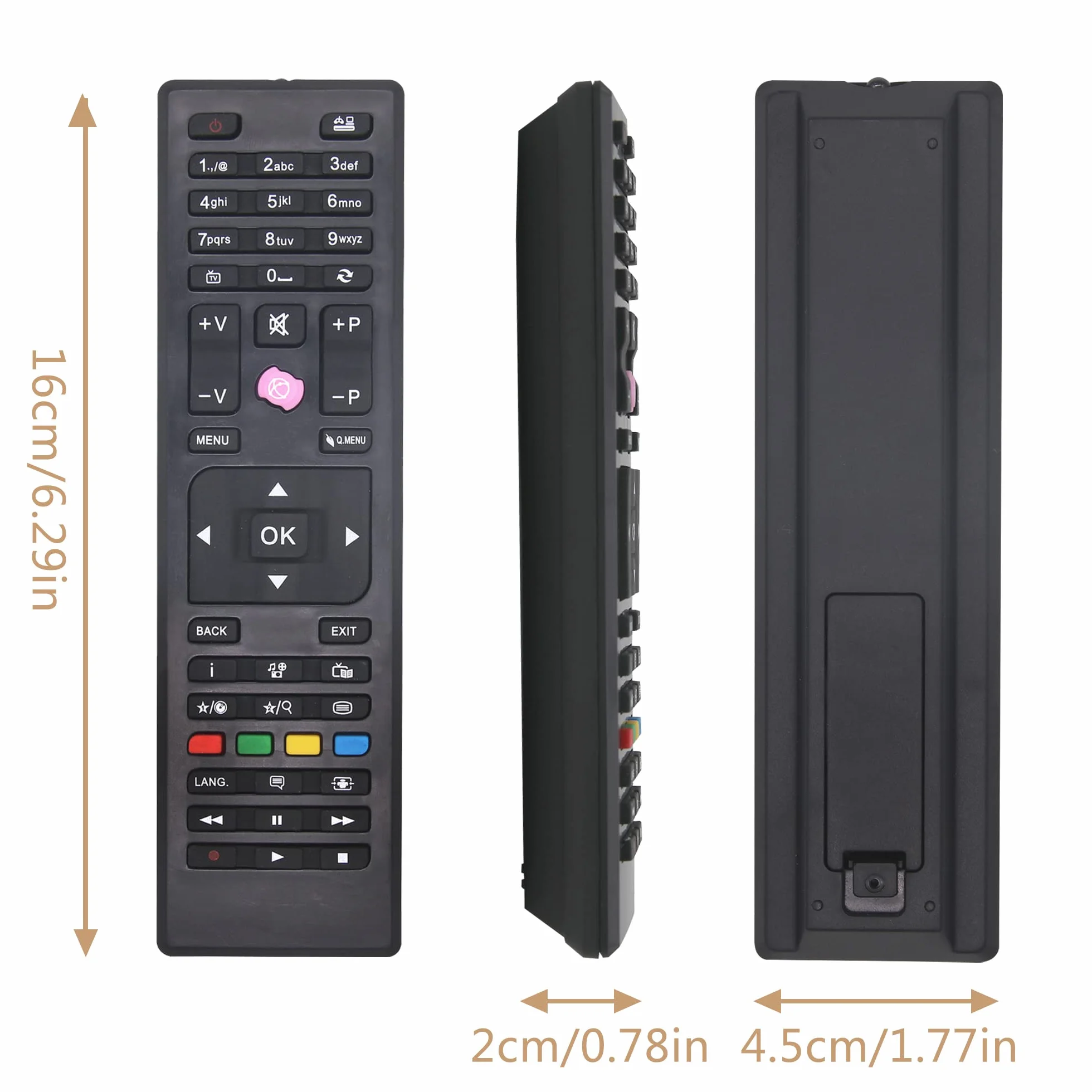 FOXRMT RC4875 RC4870 Télécommande pour Continental Edison Tucson Telefunken Blaupunkt JVC Oceanic Bush OKI Technika OK. CELCUS Finlux Ansonic Digihome