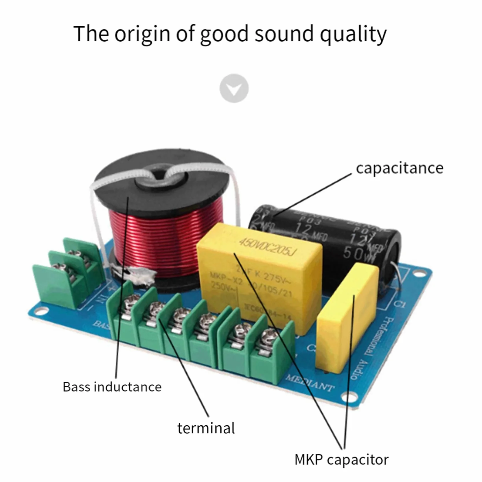 Diviseur de Fréquence de Haut-Parleur à 3 Voies de 200 W, Circuit Imprimé de Filtre de Séparateur Audio pour Le Croisement de Haut-Parleur de Bricolage de Cinéma Maison