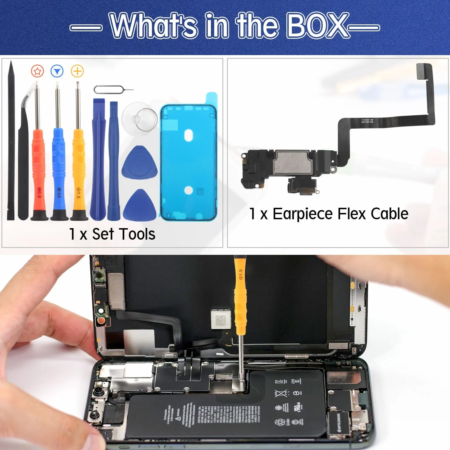 RongZy Haut-Parleur Remplacement pour Apple iPhone 11 Speaker Sonnerie De Réparation,avec Outils