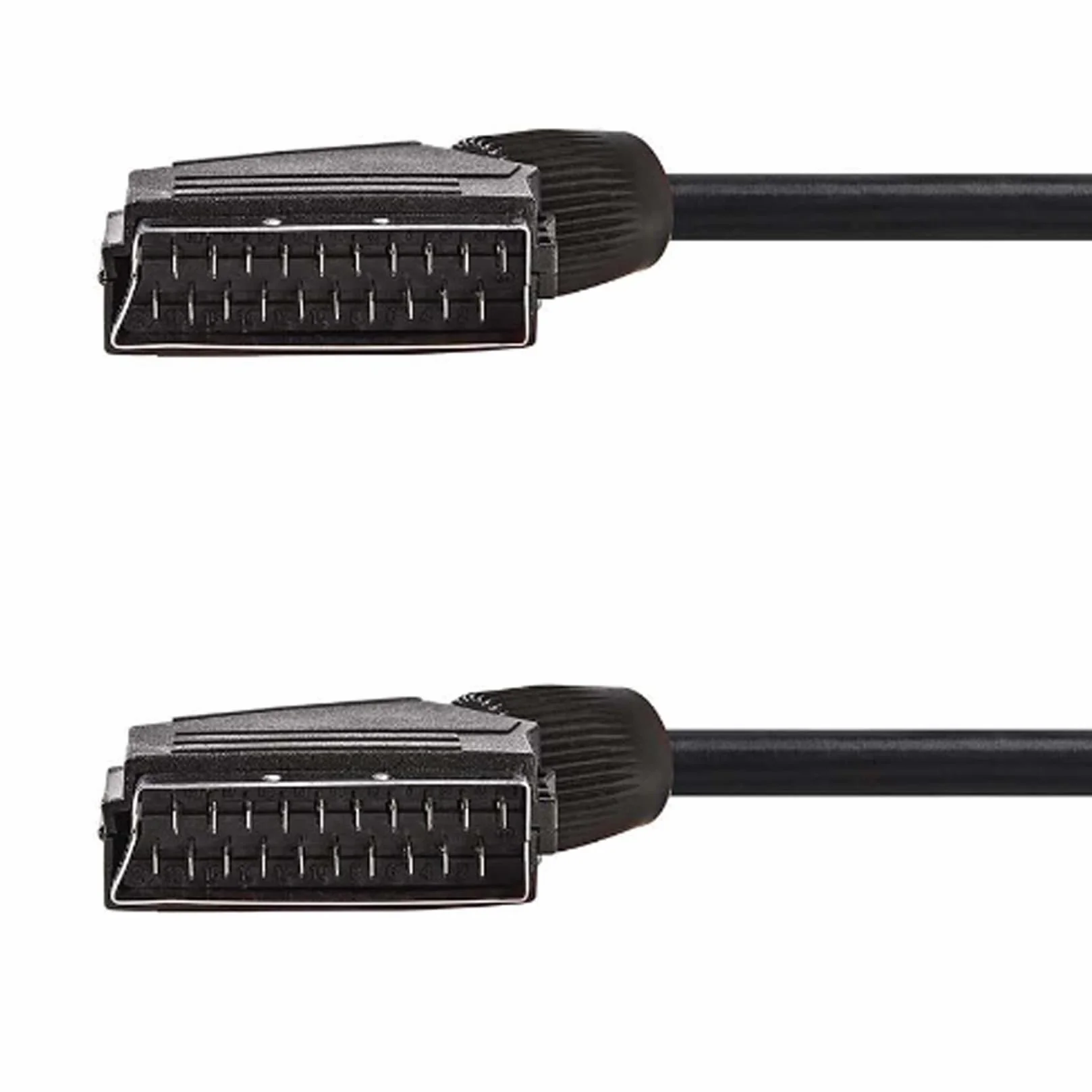 BolAAzuL Câble Péritel RVB, Prise Peritel True 21 Broches, Cable Fiche Péritel HD Composite RVB pour TV Enregistreur Lecteur DVD Magnétoscope STB, Long Euro Cable Scart vers Scart AV, 3M Noir