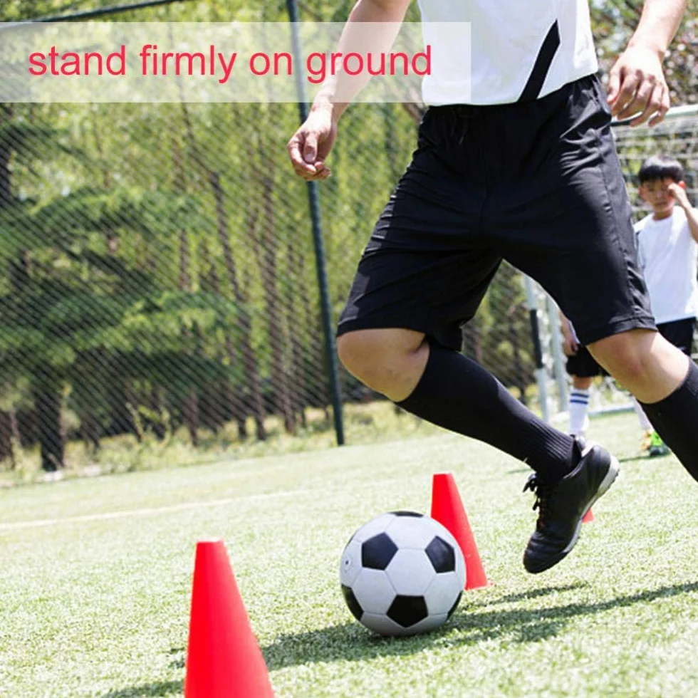 Cônes de trafic d'entraînement 10 pcs Football Cônes Marqueurs Barrières Plastique Accessoire