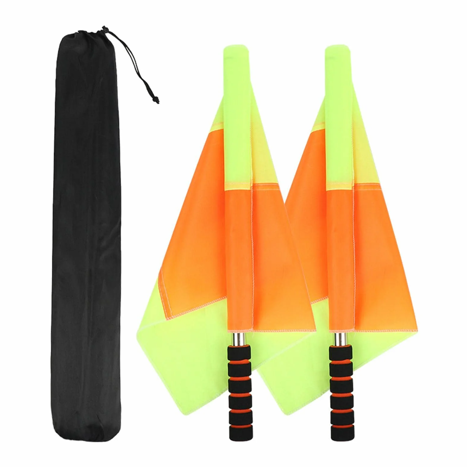 Drapeaux d'arbitre de sport imperméables lot de 2 avec sac de rangement pour football hockey entraînement