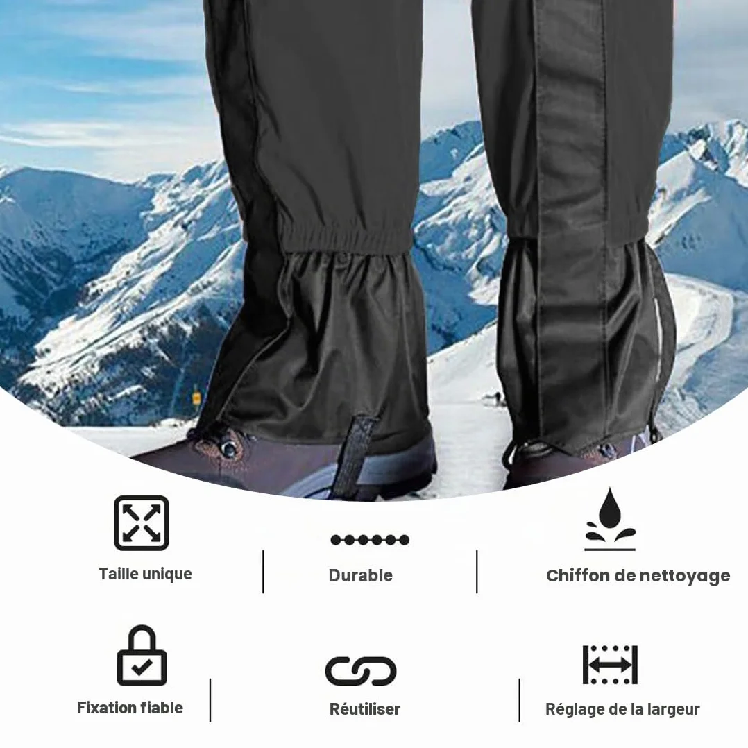 Guêtres Randonnée Imperméables Homme Femme Jambières Outdoor Neige Vent Anti Sable