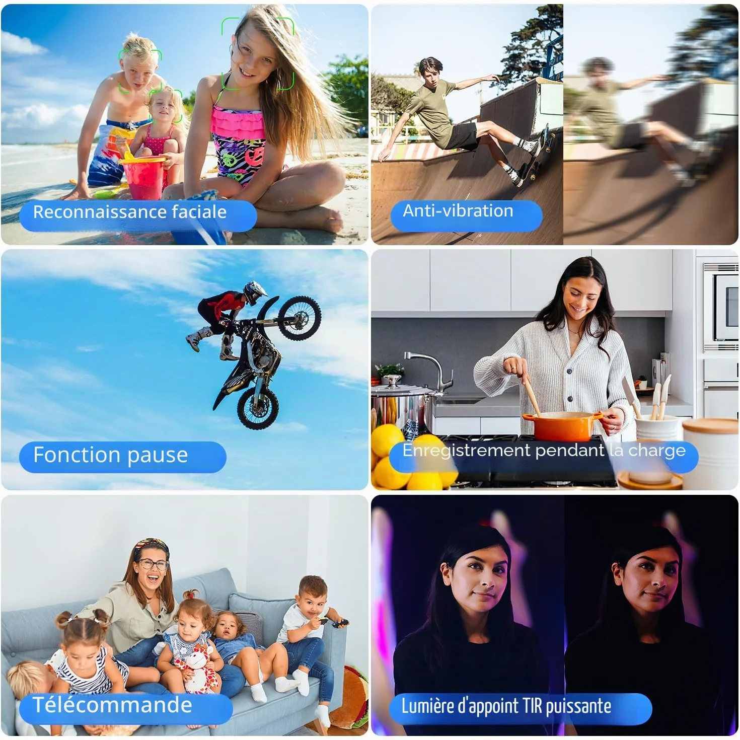 Caméra vidéo numérique 4K 48MP 60FPS avec micro externe et télécommande pour vlogging YouTube
