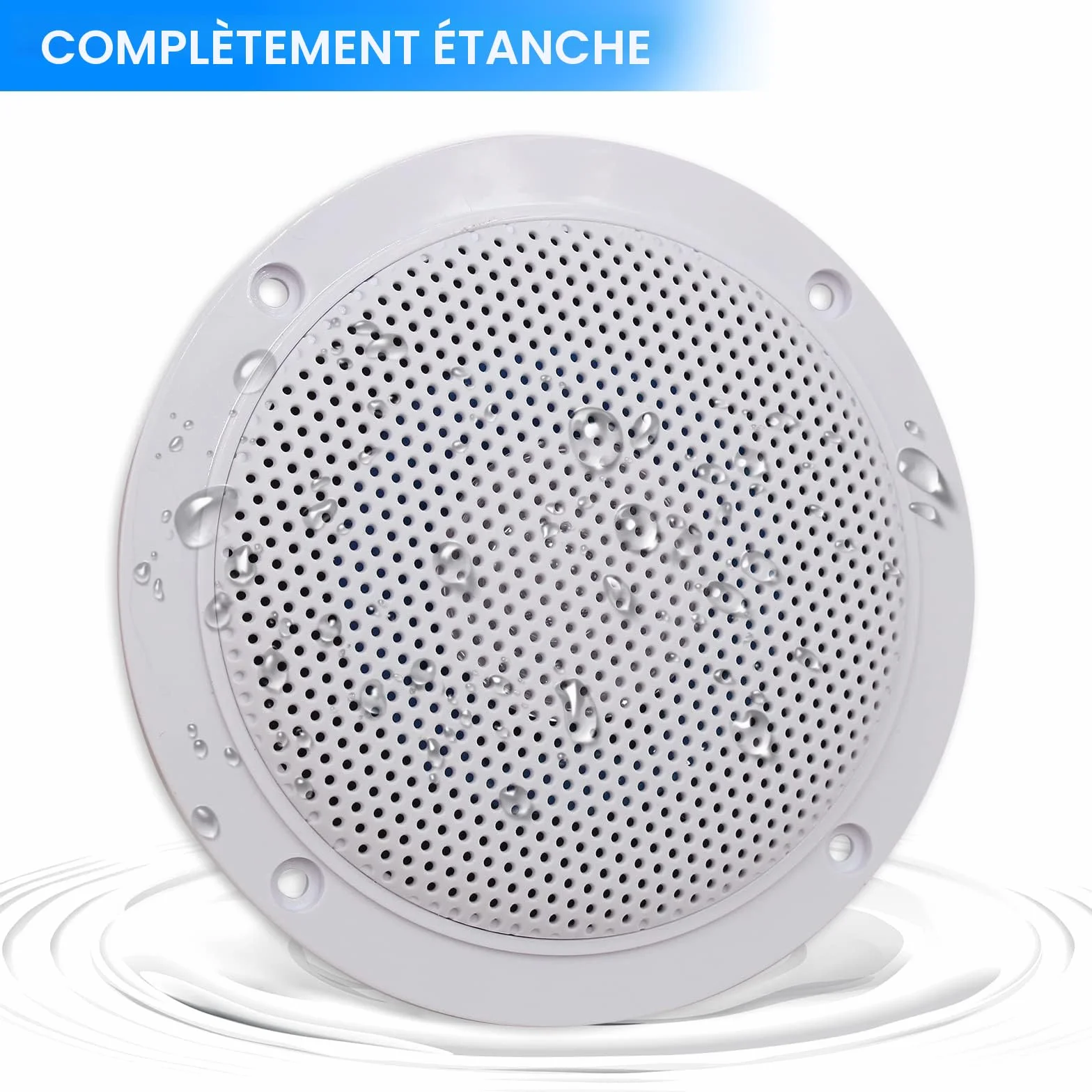Herdio Kit de Haut-Parleur de Plafond Bluetooth Étanche