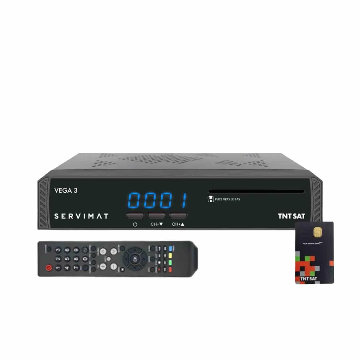 SERVIMAT Vega 3 Récepteur TV Satellite Full HD TNTSAT V6 Astra 19.2E