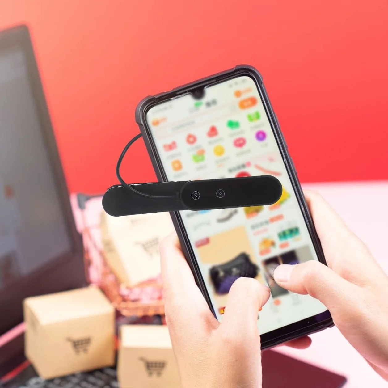 Automatique pour Téléphone USB avec Affichage LED Réglable Dispositif De Clic Intelligent pour Jeux Diffusion en Direct Et Tâches De Récompense