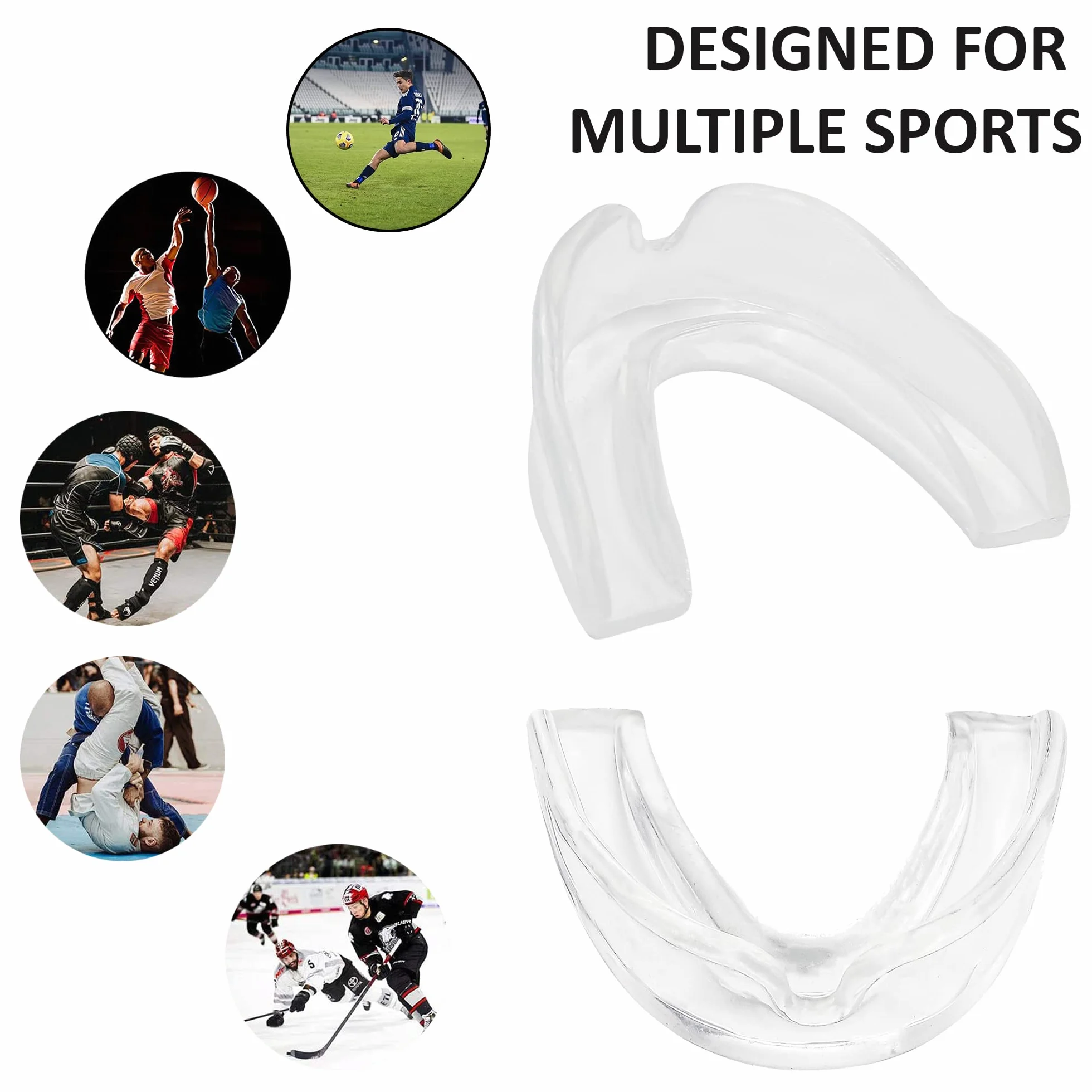 Protège-dents professionnel sports de contact rugby arts martiaux MMA boxe hockey football Flexible adultes transparent