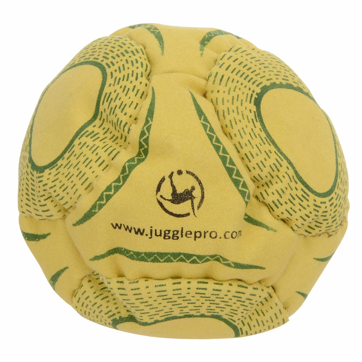 Footbag Hacky Sack 8 Panneaux World Cup Brésil Jaune - Tissu synthétique Ultra suède