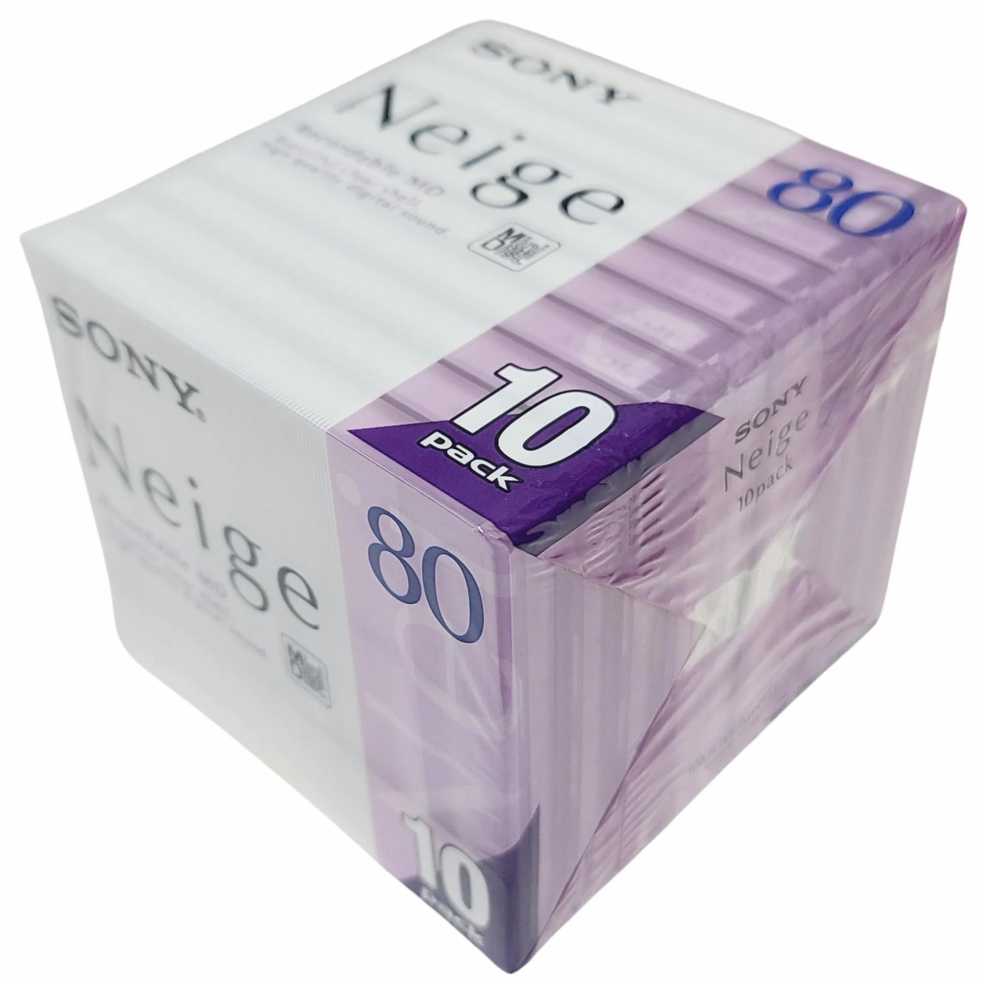 Sony Neige Lot de 10 MiniDisc Vierges enregistrables de 80 Minutes