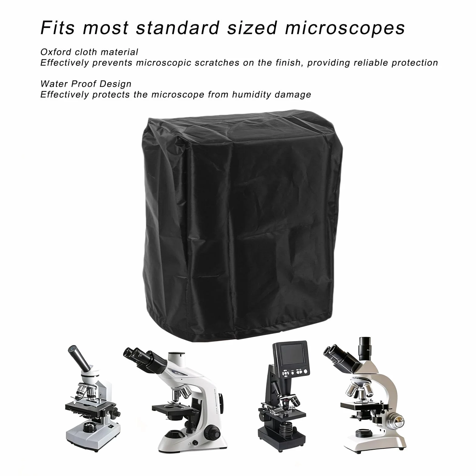 Housse Anti-poussière pour Microscope, Housse de Protection étanche pour Microscope avec Couche de Protection Solaire, en Tissu Oxford, Convient à la Plupart des Microscopes de