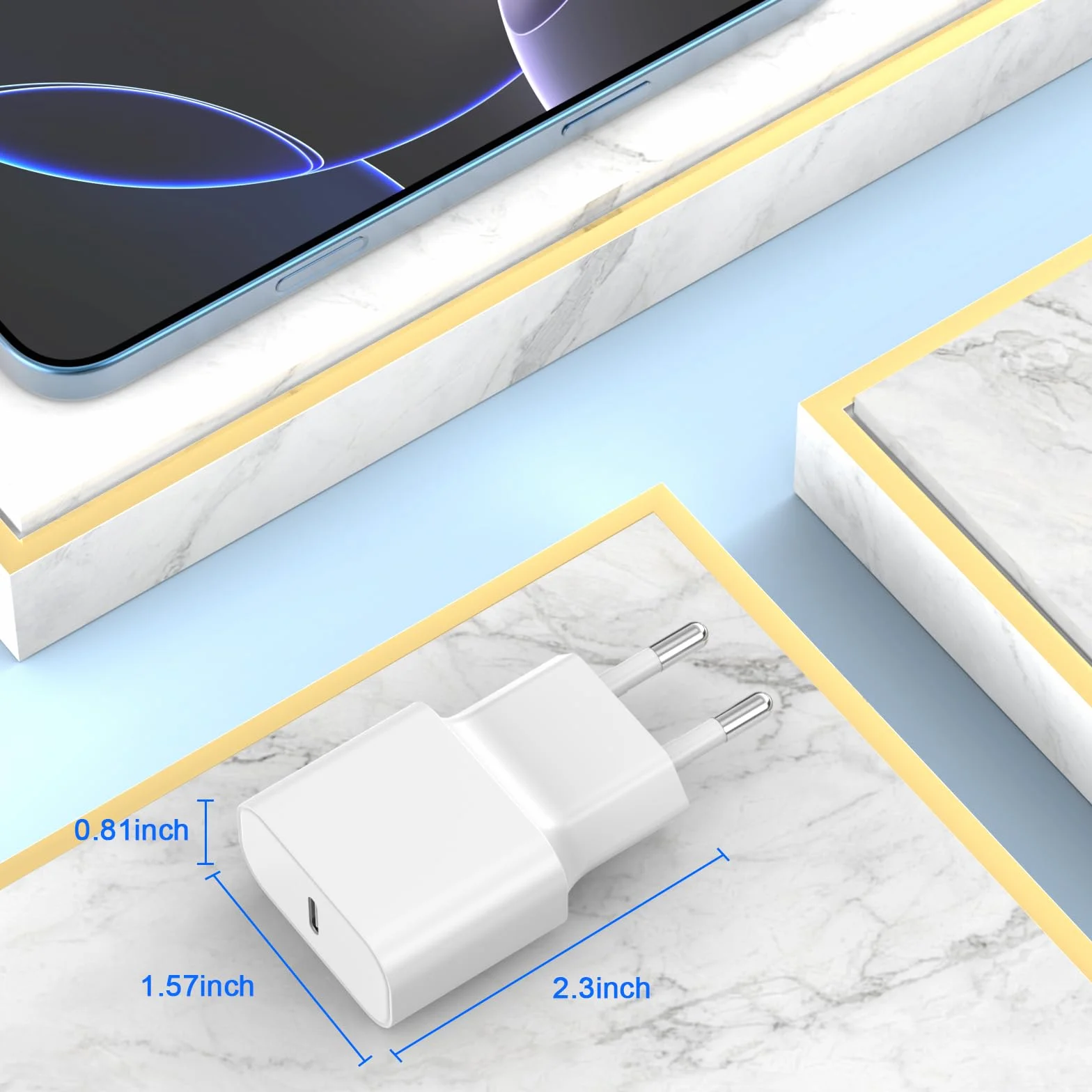 Chargeur Rapide iPhone 11 12 13 14,4Pack [Certifié Apple MFi ] Chargeur de Adaptateur avec 2M USB-C de données Lightning Cordon de Charge Compatible avec iPhone 14 13 12 11 Pro Max XS XR X