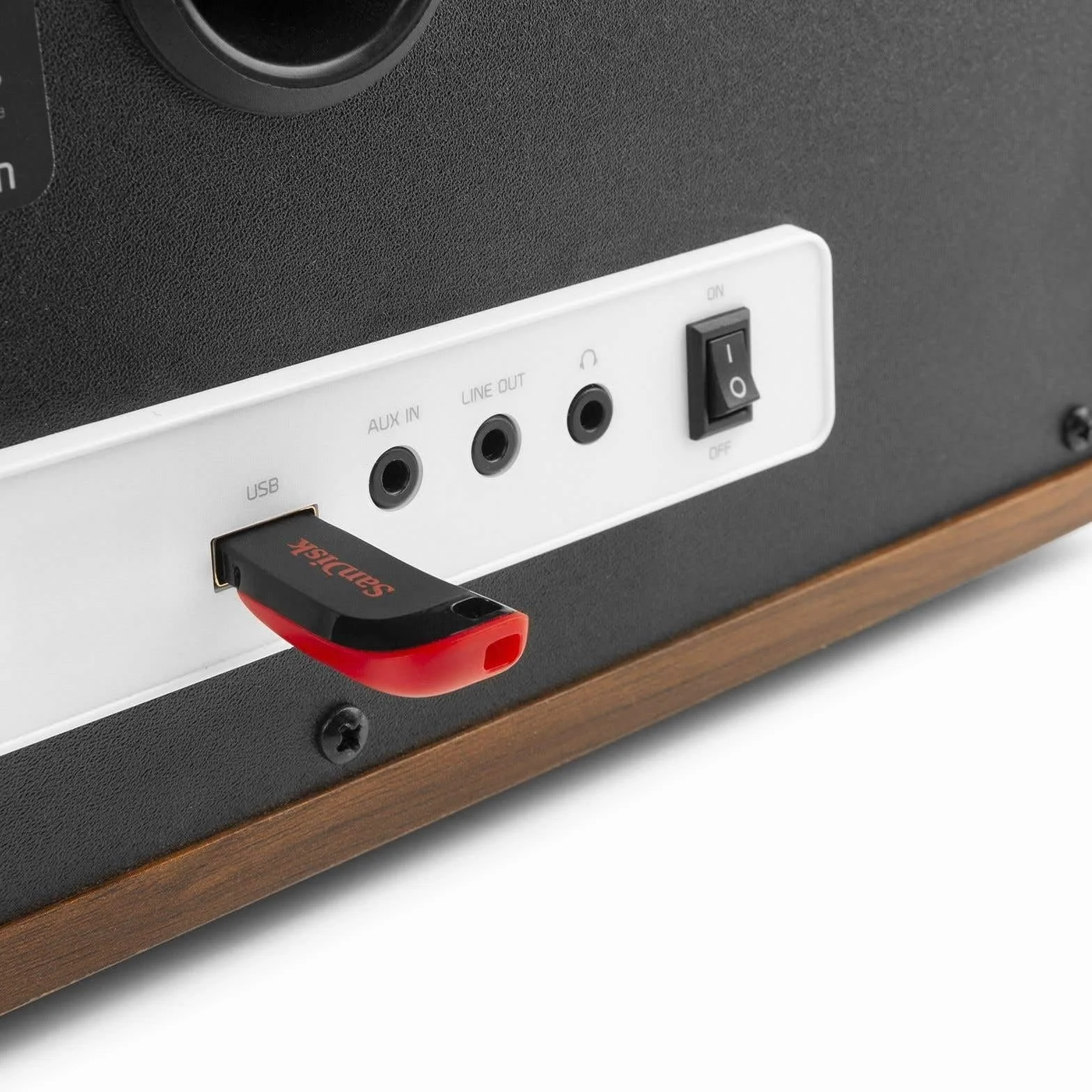 Audizio Lucca Radio Dab+ Internet Wi-FI 60W - Bois, Écran LCD 2,8", Bluetooth 5.0, CD, Deux Haut-Parleurs, Sortie Casque, Télécommande Incluse, Idéale pour Écouter la Radio à la Maison
