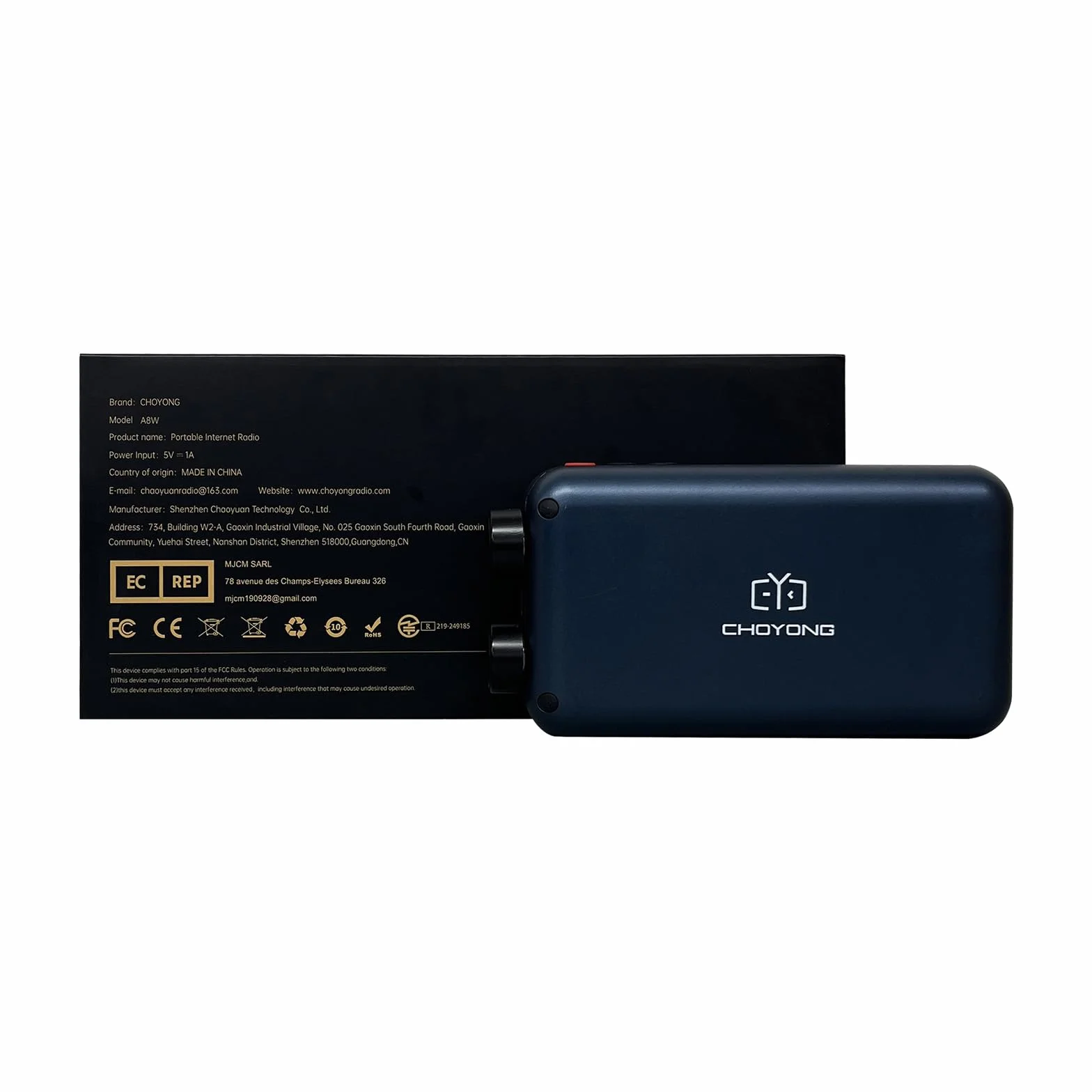 Choyong Récepteur radio Internet intelligent A8W - WiFi / 4G - Haut-parleur avec FM, carte micro SD, tous les radios du monde, pour la maison avec WiFi, radio numérique, choyoung A8W