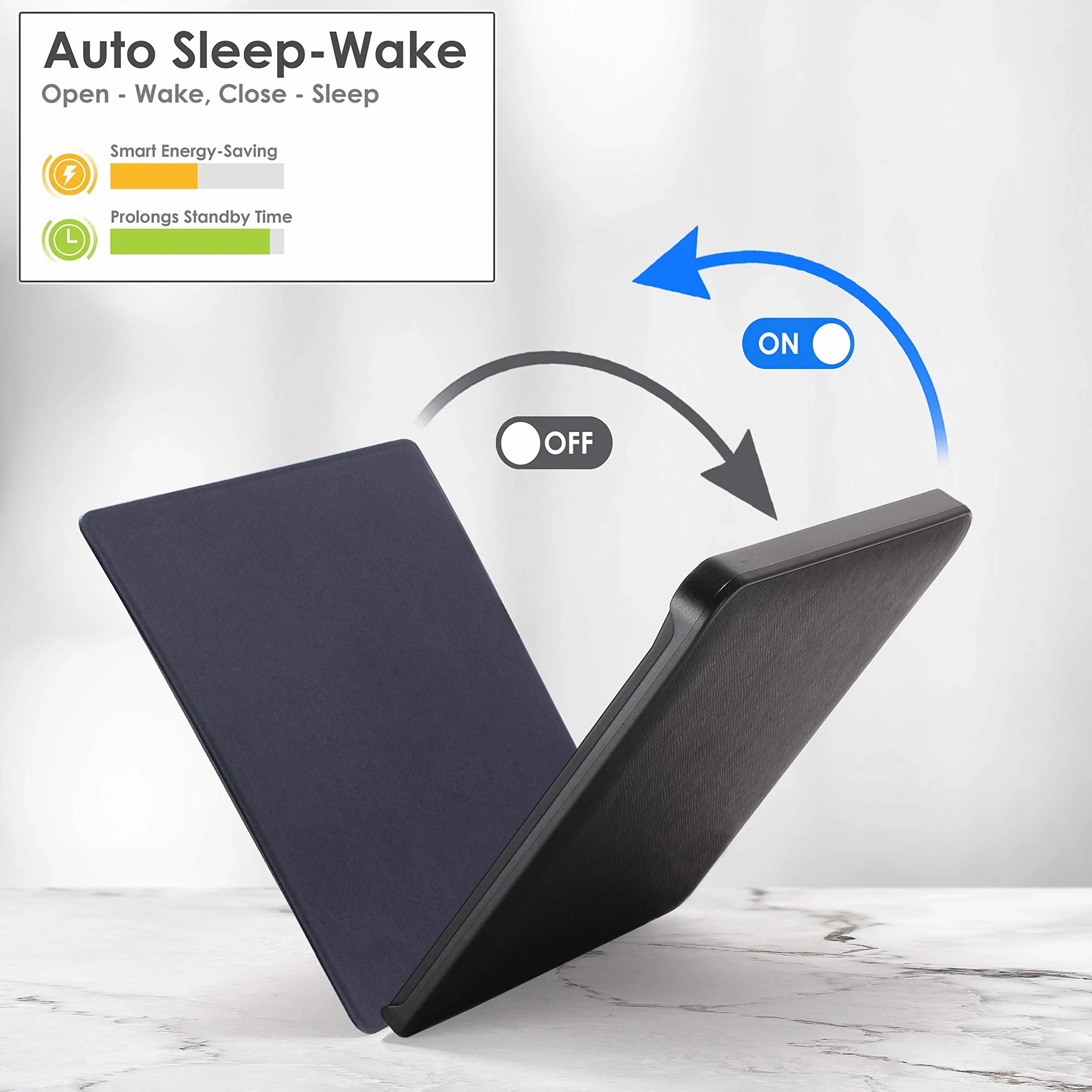Forefront Cases Étui pour Kobo Nia (Modèle: 2020) - Mince et Léger, Fonction Automatique Veille/Réveil Intelligente Étui, Coque (Housse) de Protection pour Kobo Nia - Noir