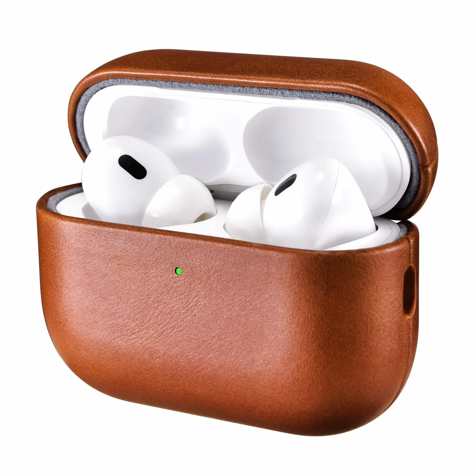 Coque en Cuir pour AirPods Pro 3 2025, ICARER Housse en Cuir Résistant aux Chocs Premium Étui Case Cover pour Apple AirPods Pro 3 2025 Headset Recharge (LED Visible) Support Chargeur sans Fil-Marron