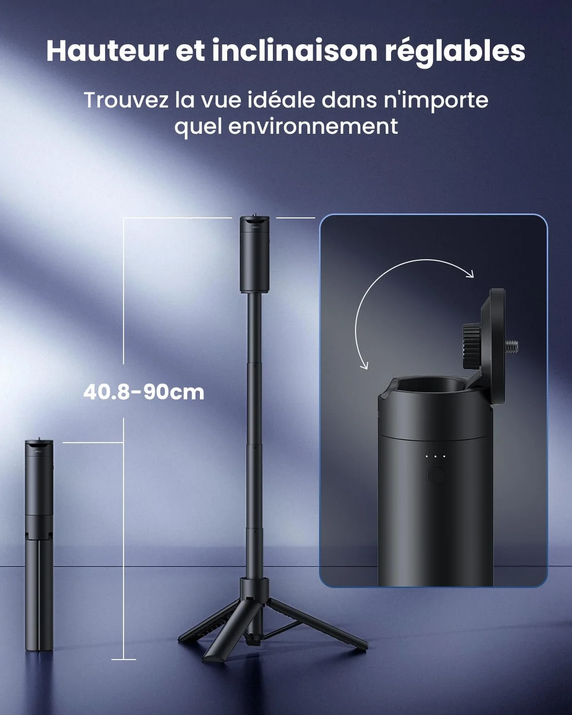 JMGO Power Bank 20 000 mAh 65 W Trépied réglable pour Projecteur PicoPlay PicoPlay+ PicoFlix N1S Nano