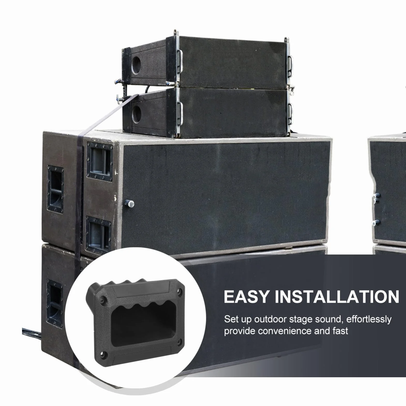 Artibetter 8 Pièces De Remplacement De Poignée De Haut-Parleur En Matériau Abs Installation Facile Poignée De Transport De Haut-Parleur Durable En Plastique De -r