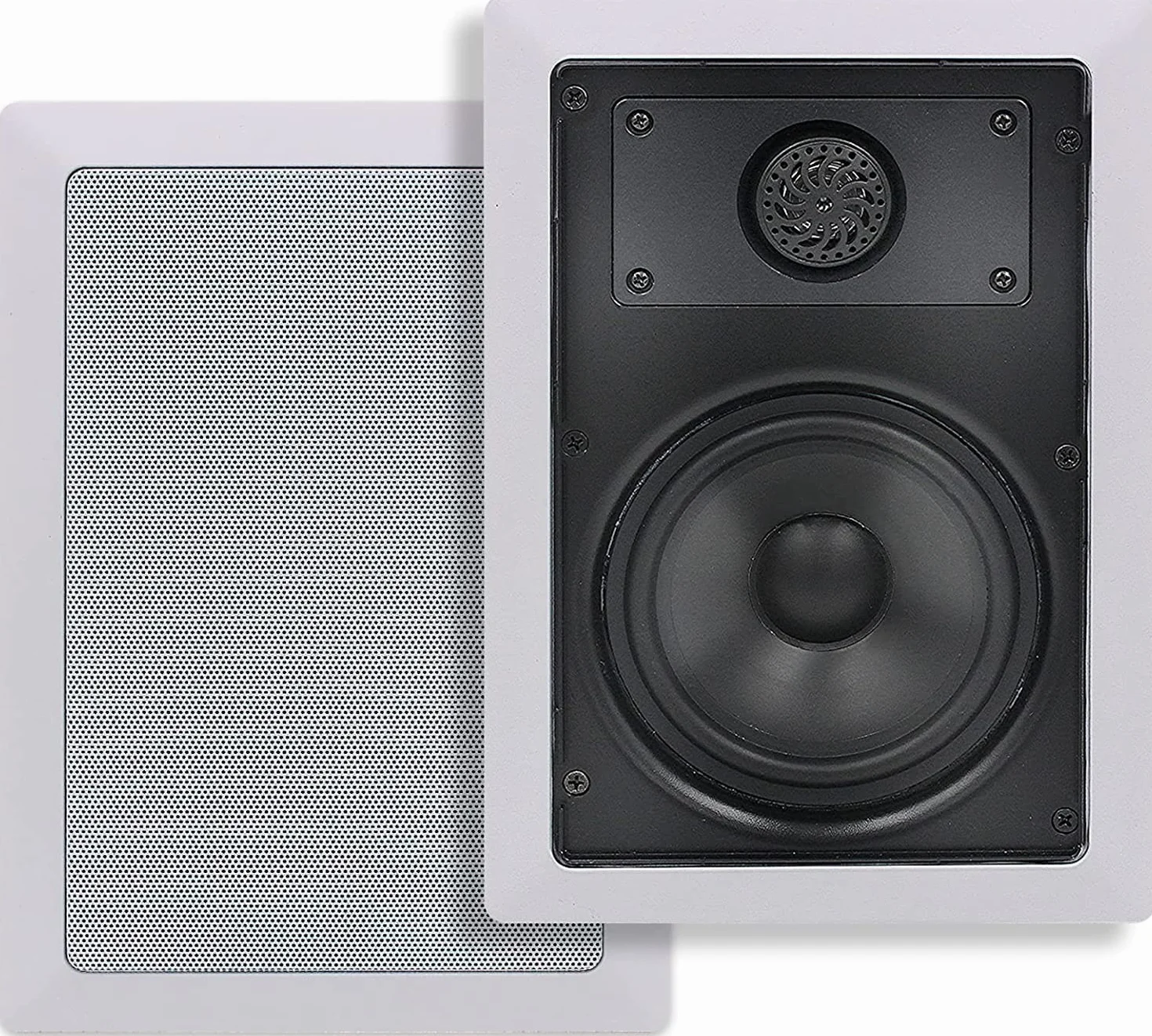 Herdio 5,25 Pouces Bluetooth Haut-parleurs de Plafond encastrés dans des Haut-parleurs muraux Parfaits pour la Maison, Le Salon, la Cuisine, Le Bureau