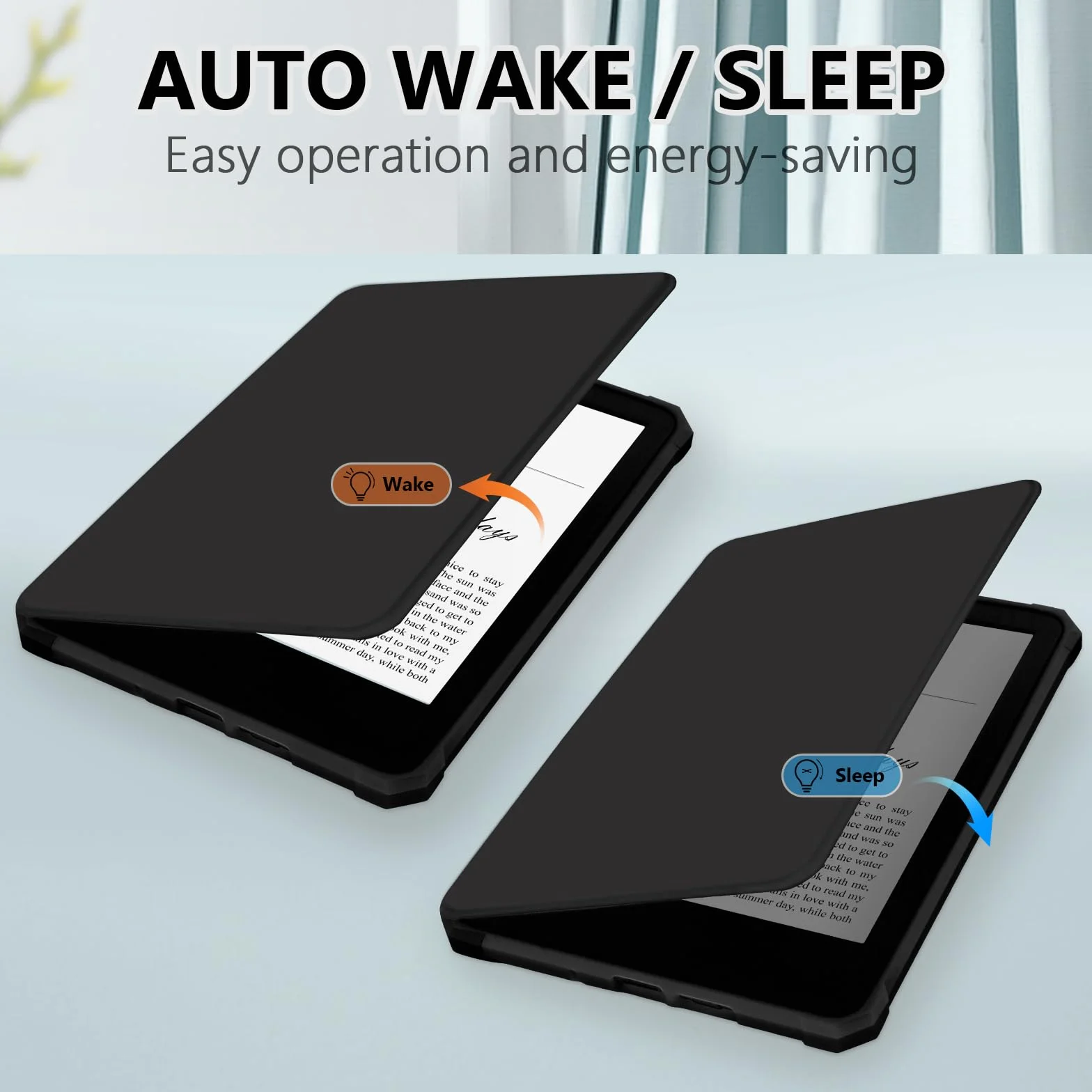 Coque pour Kindle 11ème Génération 6 Pouces - Étui de Protection Ultra Mince Compatible Modèles 2024 et 2024, Fonction Veille/Réveil Automatique
