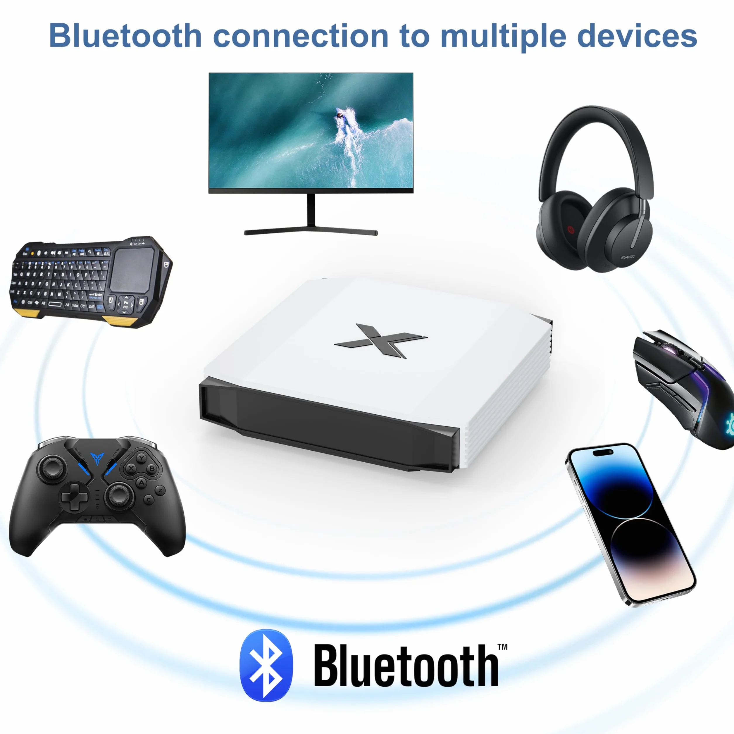 Boîtier TV Android 4Go RAM 32Go ROM 4K Ultra HD WiFi 6 Double Bande Bluetooth Design Compact
