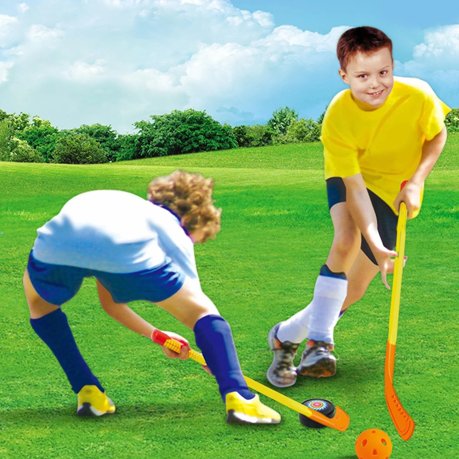 Crosse De Hockey Junior 27.76x6.69 Pouces ABS Bâton Débutant Équipement De Rue Extérieur
