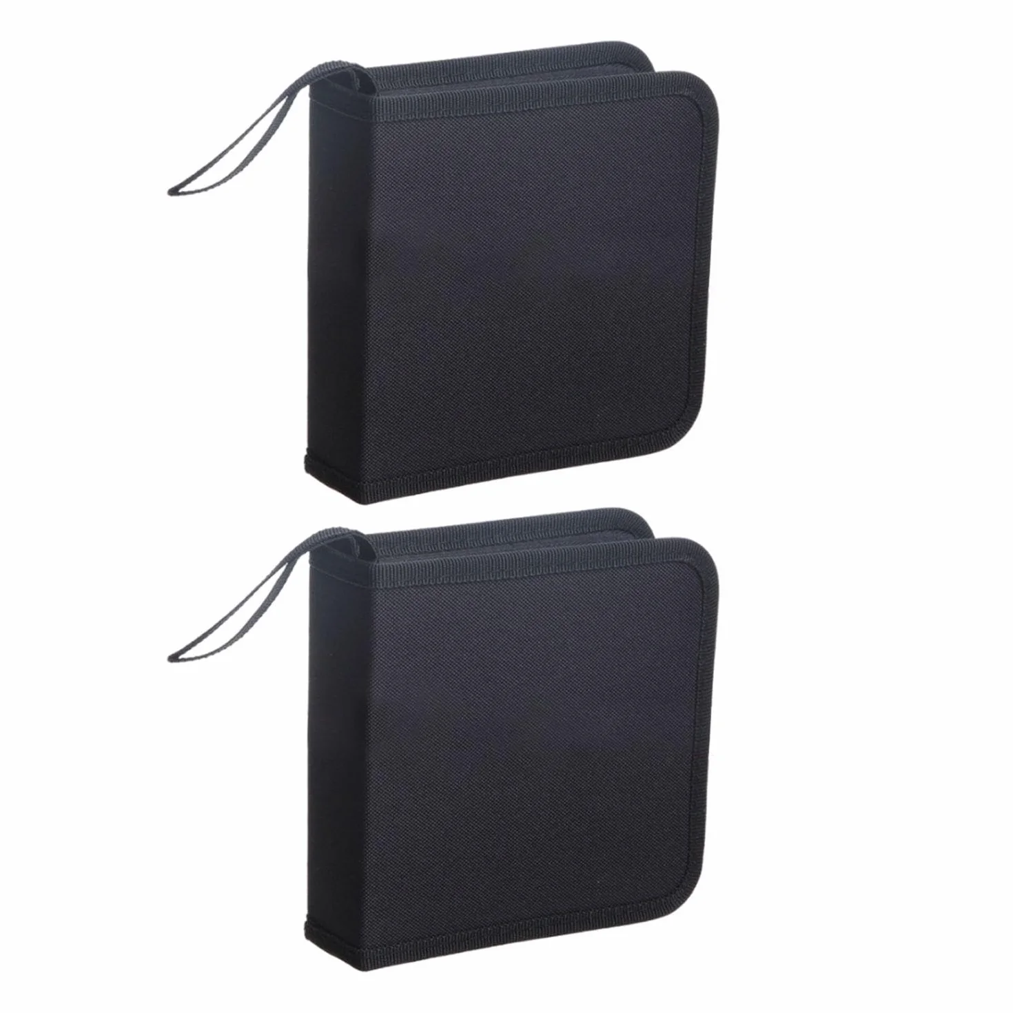 Sac Noir pour CD, Boîte De Rangement pour CD, Sac pour CD en Tissu Oxford pour Voiture, Sac De Rangement Pratique pour DVD, Boîte De Support pour CD De 40 Capacités, 2 Pièces