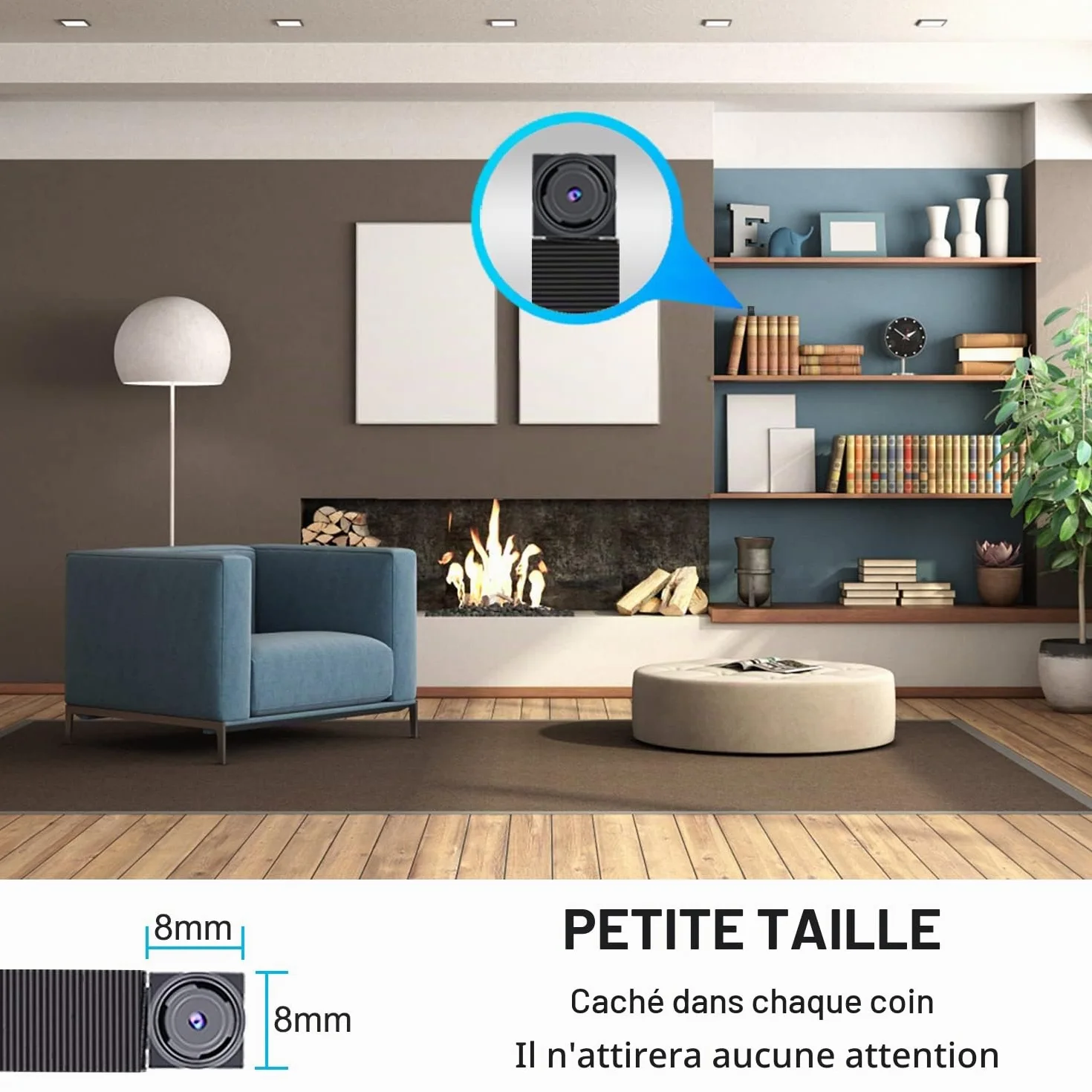Caméra Espion 1080p Mini cachée OTADUG avec Microphone et Carte SD 16 Go