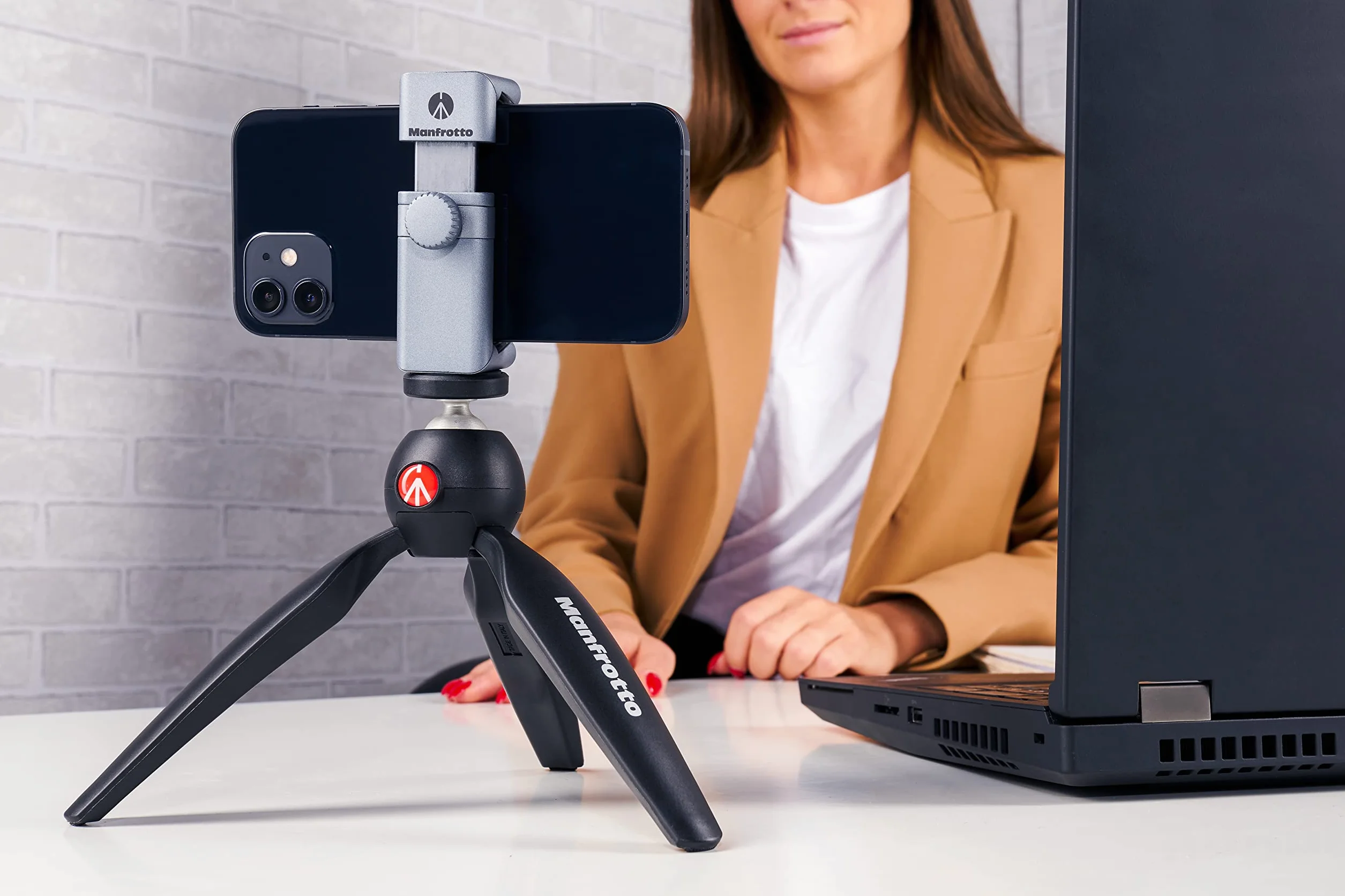 Manfrotto PIXI Trépied de Table pour Appareil Photo Numérique, fabriqué en Italie, Noir, MTPIXIMII-B