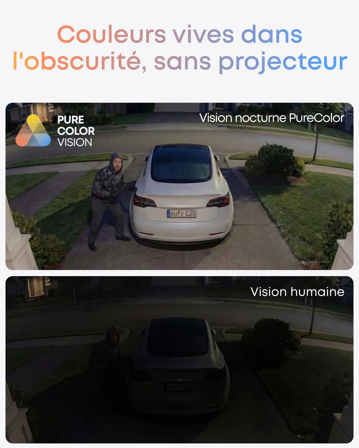 eufy Security Caméra eufyCam C35, Surveillance sans Fil, intérieur et extérieur, Support magnétique, Vision Nocturne, Stockage Local, sans abonnement, IP67, Compatible Panneau Solaire, Noire