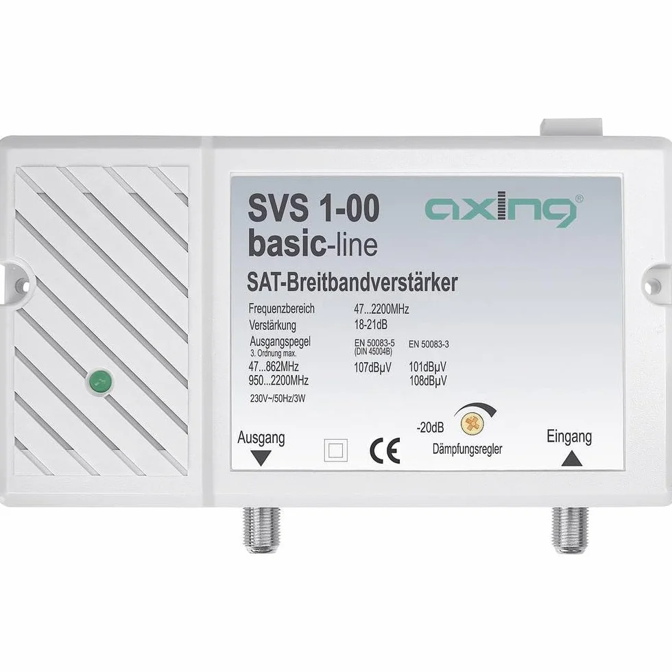 Axing SVS 1-00 Amplificateur Satellite Large Bande 25dB 47-2200 MHz
