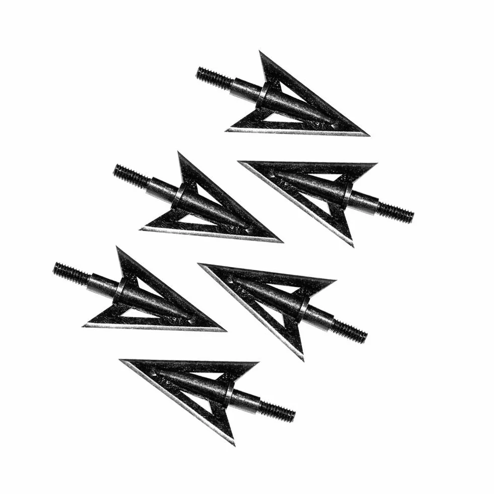 Namvo 6 pièces Flèche de Poisson en Acier Inoxydable Broadheads 100 Grain Tir à l'Arc Chasse Plein Air