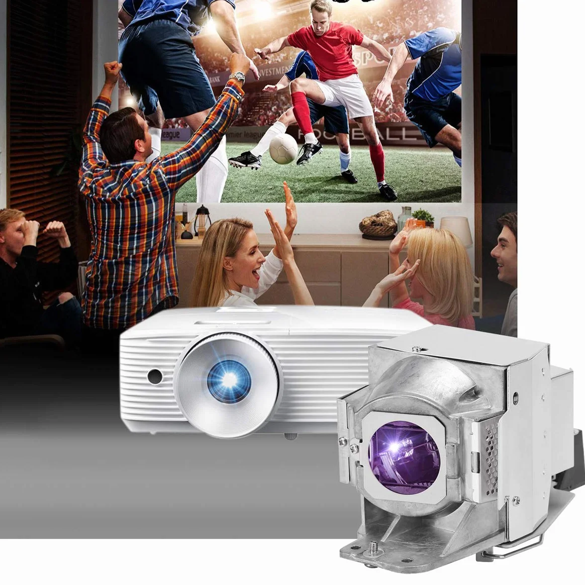 Lampe de Vidéoprojecteur pour BenQ W1070 W1080ST W1070+ W1080ST+ TH681 HT1075 HT1085ST MH630 MH680 TH680 TH682ST MW721
