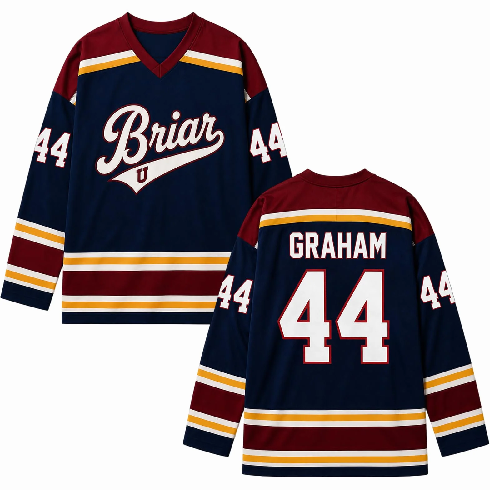 Campus Maillot De Hockey Universitaire T-Shirt Roman D'amour Vêtements Haut De Sport D'équipe Hockey Sur Glace Streetwear Amples Pour Fans