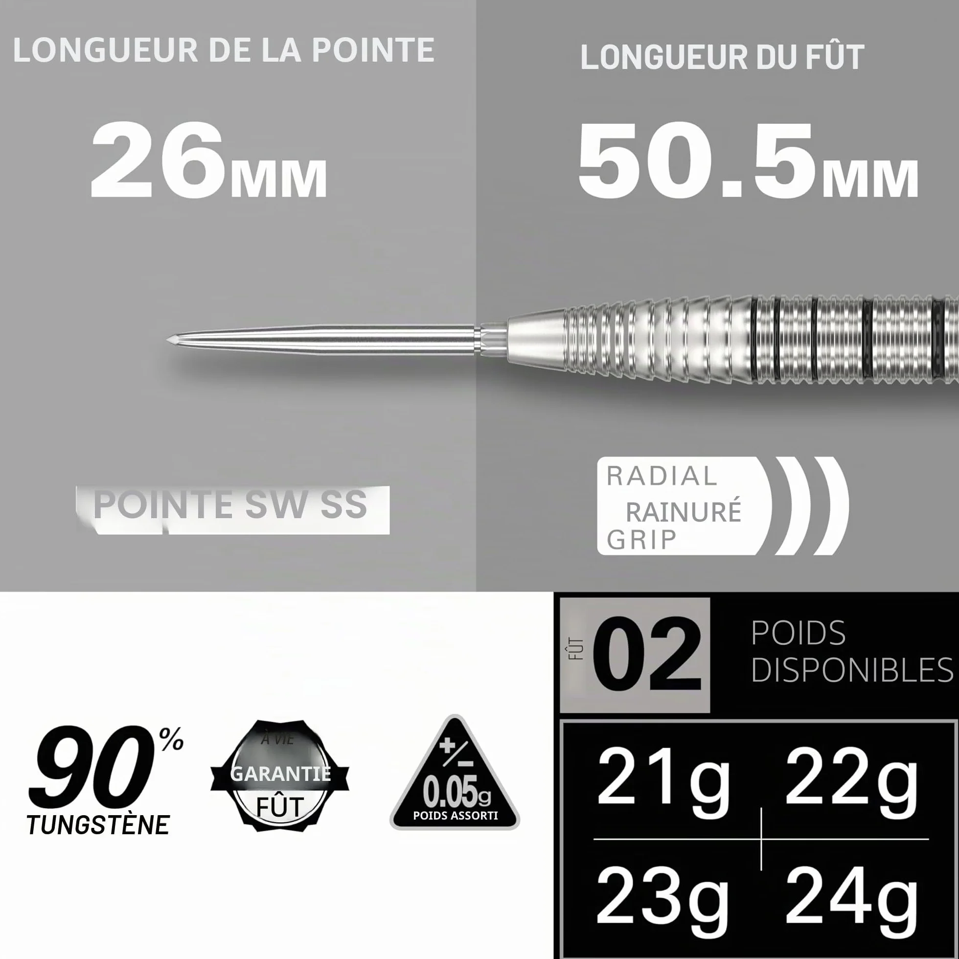 Target Darts EXO Edition fléchettes 90% tungstène pointe acier Swiss Point tiges Pro Grip ailettes n°6 outil SP inclus