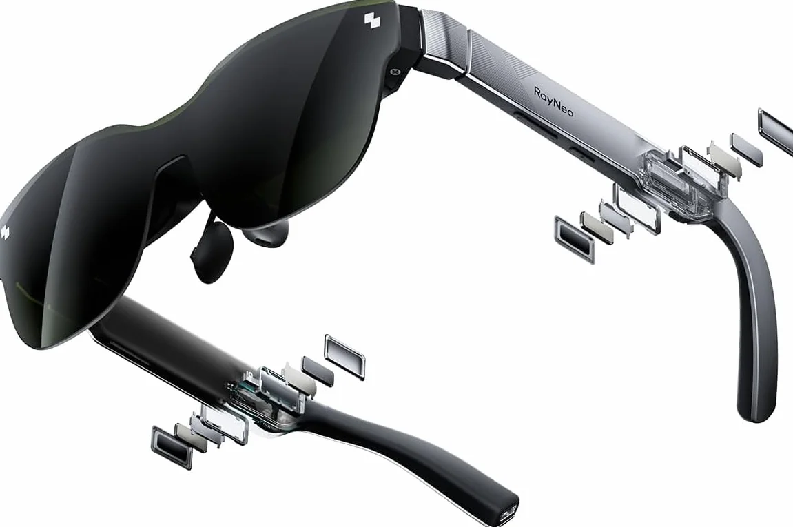 RayNeo Air 3s Lunettes AR/XR, Écran HueView 201" 120Hz FHD, Lunettes Connectée AR Portables pour iPhone 16/15, Android, Mac, Switch, PS5, Steam Deck – Théâtre Portable